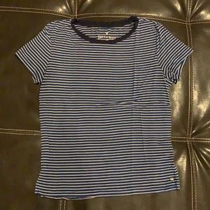Striped black, white and blue Soft & Sexy T